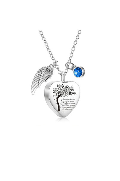 Choice5 Heart-Blue 3 Styles Urn Necklace for Ashes Cremation Keepsake Necklac...