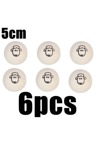 Choice4 5CM 6PC 1-12Pcs Wool Dryer Balls 5/7cm Reusable Natural Fabric Soften...