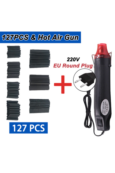 Choice12 127PC(220V EU Plug) Heat Shrink Tube Kit Thermoresistant Tubing Heat...