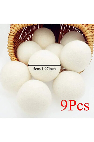 Choice5 9pcs Wool Dryer Balls Reusable Natural Fabric Softener Laundry Washin...