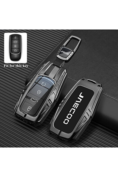 Choice4 حافظة مفاتيح سيارة من سبائك الزنك الأسود من طراز JAECOO 3، متوافقة مع...