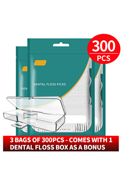 choice2 3 أكياس، 300 قطعة، 1000/500/300/100 قطعة - خيط تنظيف أسنان ناعم، يأتي...