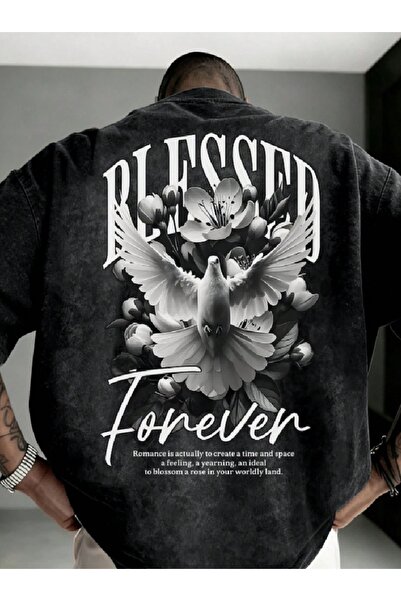 PENTHİLUS Acid-Washed Oversize T-Shirt - Men's Oversized Washed T-Shirt