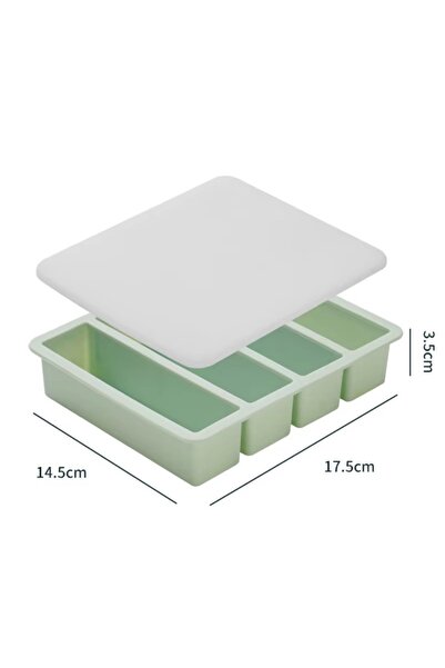 Choice4 Green with Lid New 4 Grids Giant Storage For Food Meal Sauce With Lid...
