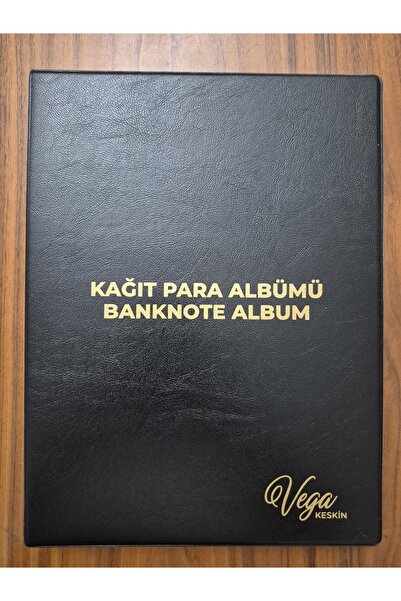 Edi Antik 60 Adet Kapasiteli Yerli Kağıt Para Albümü Koleksiyon Siyah. Toplam...