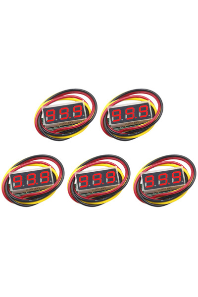 Choice3 Red 5PCS 5PCS 0.28 Inch 3 Wires Digital Voltmeter DC 0-100V Voltage T...