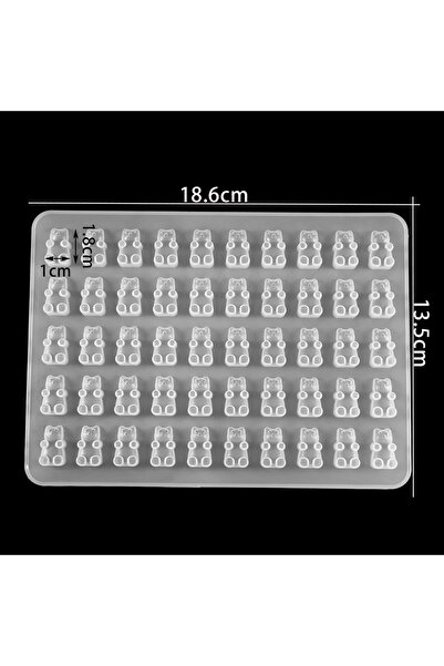 Choice3 قالب سيليكون على شكل دب كرتوني بـ 50 تجويفًا، قالب على شكل دب مطاطي، ...
