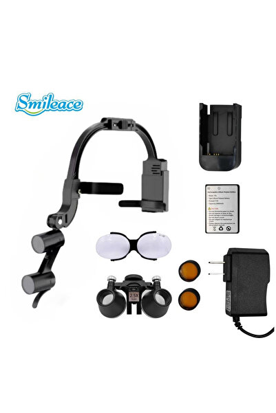 Choice1 2.5X US Plug Binular Dental Loupes Wireless LED Dental Headlight Lamp...