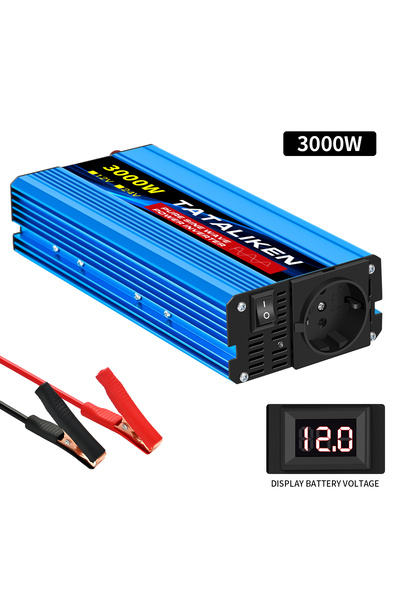 Choice5 محول طاقة أوروبي 24 فولت 3000 واط 50 هرتز، موجة جيبية نقية، 2500 واط/...