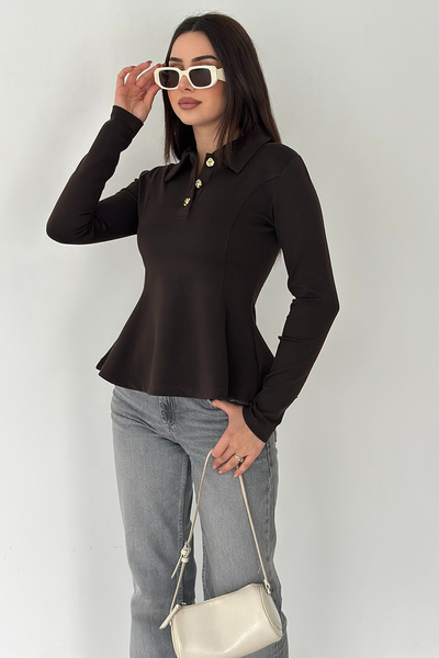 Noa&Noa Button Detailed Long Sleeve Blouse – Classy