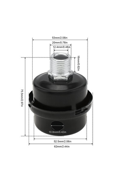 Choice1 1-2 Inch 1/2 1/4 3/8 Inch Thread Air Compressor Silencer Air Compress...