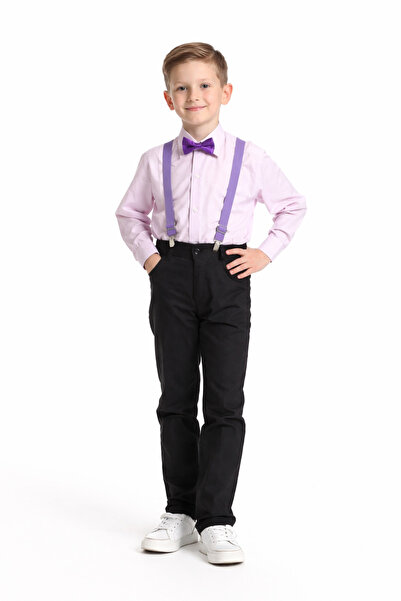 Nacar 23 Nisan 29 Ekim Gösteri Kıyafeti Erkek Çocuk Gömlekli Askılı Papyonlu ...