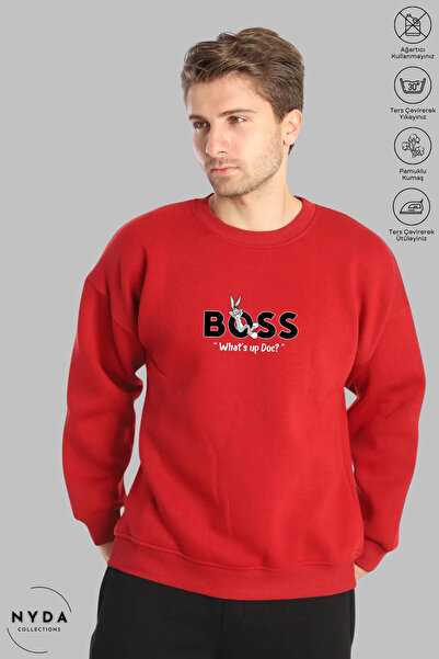 Nyda Collections Unisex Bugs Bunny Printed Crew Neck Hoodless Oversized 100% ...