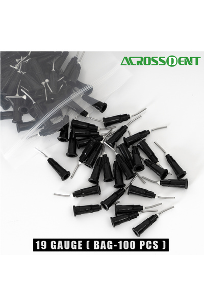 Choice8 100 قطعة من رؤوس التوزيع السوداء المنحنية مسبقًا، عيار 19، لتدفق راتن...