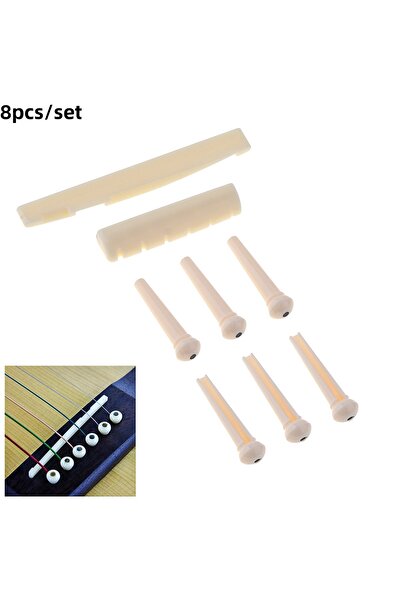 Choice3 Bridge Pin Nut White 1 Set Wood Acoustic Guitar Bridge Bridge Pins / ...