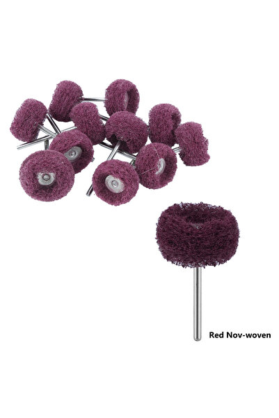 Choice4 10pcs Red Nov-woven 10Pcs Tomenty Dental Polishing Brush Wheel Rotary...