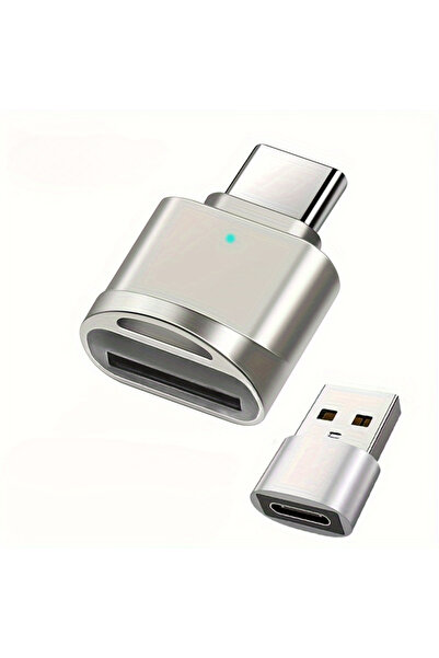 Choice قارئ بطاقات ذاكرة SD من النوع C، عبوة من قطعتين، لون أبيض، غلاف من سبا...