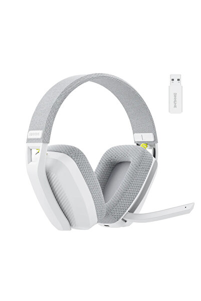 Choice سماعات بلوتوث بيضاء من BINNUNE طراز BW06، مزودة بميكروفون، متوافقة مع ...