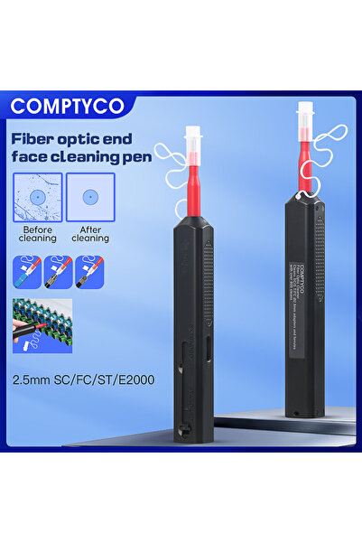Choice4 قلم تنظيف الألياف الضوئية COMPTYCO SC/FC/ST/E2000 أسود (قطعة واحدة) م...