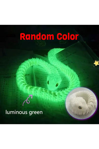 Choice1 ثعبان ثلاثي الأبعاد مطبوع بألوان عشوائية، بطول 30 سم، لعبة متحركة لتخ...