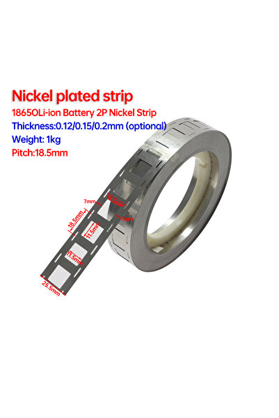 Choice34 شريط نيكل بسماكة 0.12 مم، قطعتان، 18.5 مم، 1 كجم، قطعتان، 3 قطع، 4 ق...