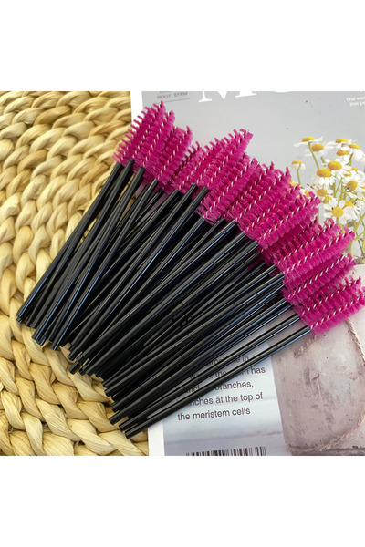 Choice3 rose-300-pcs Zanse 300pcs Disposable Mascara Wands Eyelash Brush Spoo...