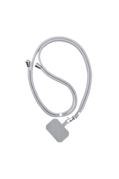 Choice Gray 1.5mm Colorful Phone Lanyard with Patch Adjustable Mobile Phone H...
