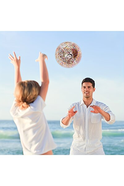 Choice5 Colorful 1pc Inflatable Beach Ball PVC Sequin Bal Summer Beach Swimmi...