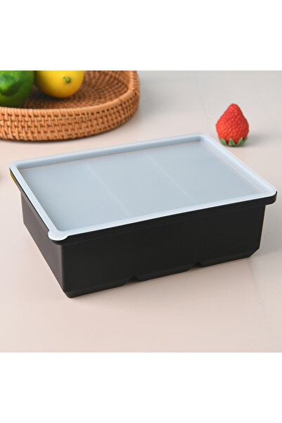 Choice4 صينية تخزين عملاقة سوداء اللون، قطعة واحدة، لحفظ الطعام والصلصات، مع ...