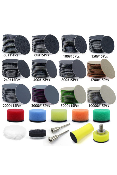 Choice6 مجموعة ورق صنفرة لاصق بخطاف وحلقة، مقاس 1 بوصة، 191 قطعة، 2-364 قطعة،...