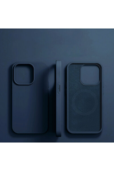 Choice For iPhone 17 ProMax Dark Blue Luxury Silicone Magnetic Phone Case For...