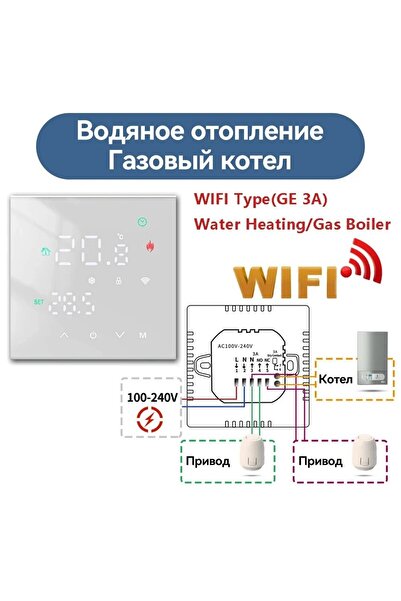 Choice4 جهاز تحكم بدرجة الحرارة M3H-GE-B-WIFI من مينكو هيت، ترموستات تويا واي...