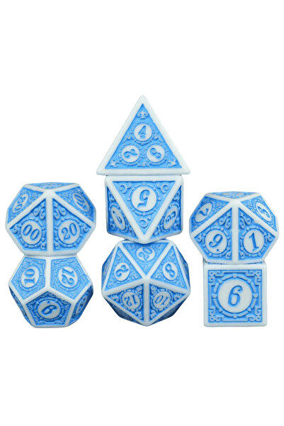 choice2 مجموعة من 4 قطع نرد زرقاء لألعاب DND، مقاس 16-20 مم، مناسبة لألعاب ال...