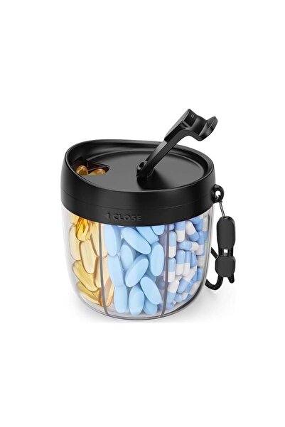 choice2 علبة أدوية بلاستيكية كبيرة السعة من BK، علبة تخزين محمولة، مقاومة للم...