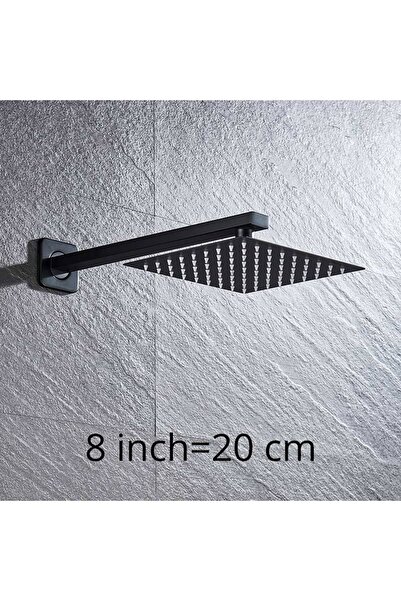 Choice1 رأس دش مطري أسود غير لامع مقاس 8 بوصات، متوفر بأحجام 8/10/12 بوصة مرب...