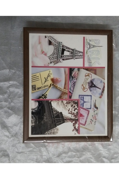 esdekor Coffee-Edged Eiffel Cushioned Patterned Enjoyment Tray Breakfast Tray