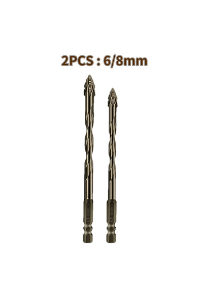Choice11 2pcs set 3 7/6/5/4/3/2PCS New Four-Flute Sawtooth Eccentric Drill Bi...