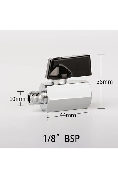 Choice1 NW-01 1/8" 1/4" 3/8" 1/2" Threaded Mini Brass Ball Valve BSP Male To ...