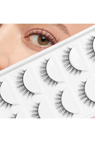 Choice1 رموش صناعية سوداء رفيعة طبيعية متقاطعة، 0.07 مم - YHH-2402، 5 أزواج، ...