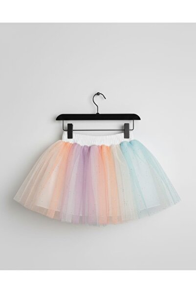 penu baby kids Multicolored Rainbow Girls' Tulle Skirt