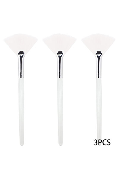 Choice6 White 3pcs 3/9 Pieces Facial Fan Mask Brushes Soft Mask Brush Applica...