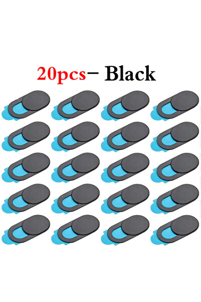 Choice5 20 قطعة من أغطية كاميرا الويب المنزلقة السوداء 20/10/5/1 قطعة غطاء كا...