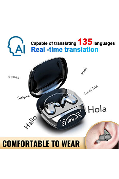 Choice1 سماعات أذن kebidumei BT5.3 سوداء اللون مزودة بتقنية الذكاء الاصطناعي ...