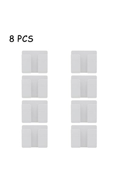 Choice 8PCS-White 4pcs Wall Mount Phone Holder Black White Punch Free Wall Ce...
