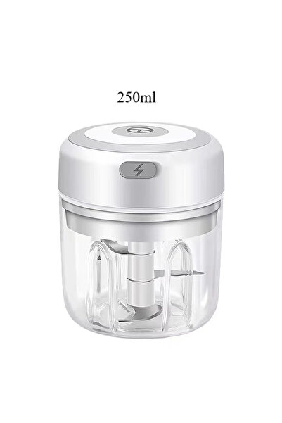 Choice مفرمة ثوم كهربائية بيضاء سعة 250 مل، مفرمة خضراوات، مفرمة طعام، مفرمة ...