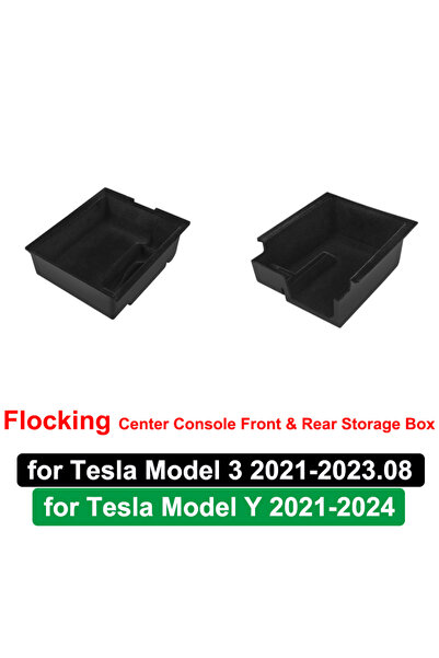 Choice8 غطاء أمامي وخلفي مخملي لسيارة تسلا موديل Y 3، صندوق تخزين مركزي، صيني...