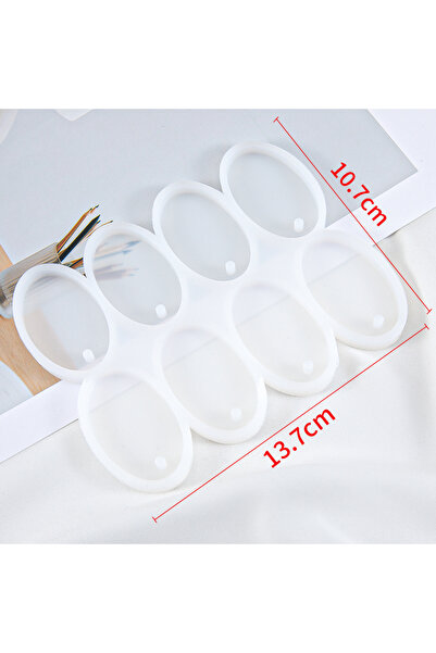 Choice1 قالب سيليكون بيضاوي دائري 8 بوصات، قطعة واحدة، قالب راتنج إيبوكسي لصن...