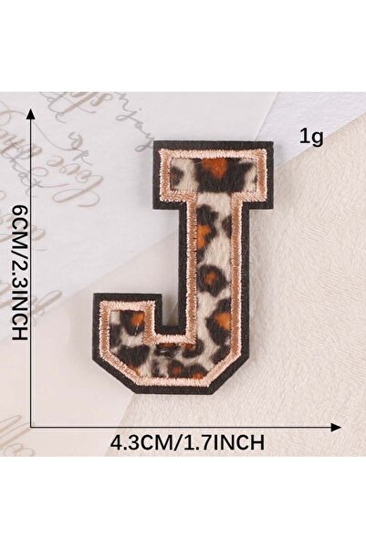 Choice13 J A~Z English Alphabet Letters Badge Patches,Leopard Print Applique ...