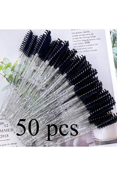 Choice7 50 قطعة من عصي الماسكارا السوداء، 50 قطعة من أدوات وضع الحواجب، فرشاة...