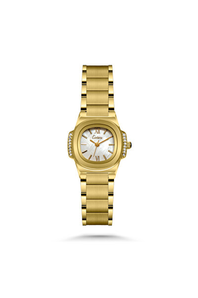 catera ساعة نسائية ذهبي بميناء أبيض - تصميم فخم